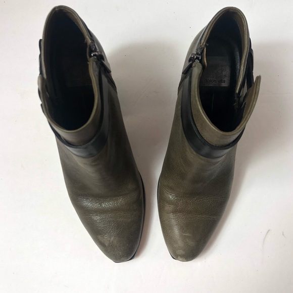 DOLCE VITA Gray Leather Ankle Booties - Picture 2 of 8